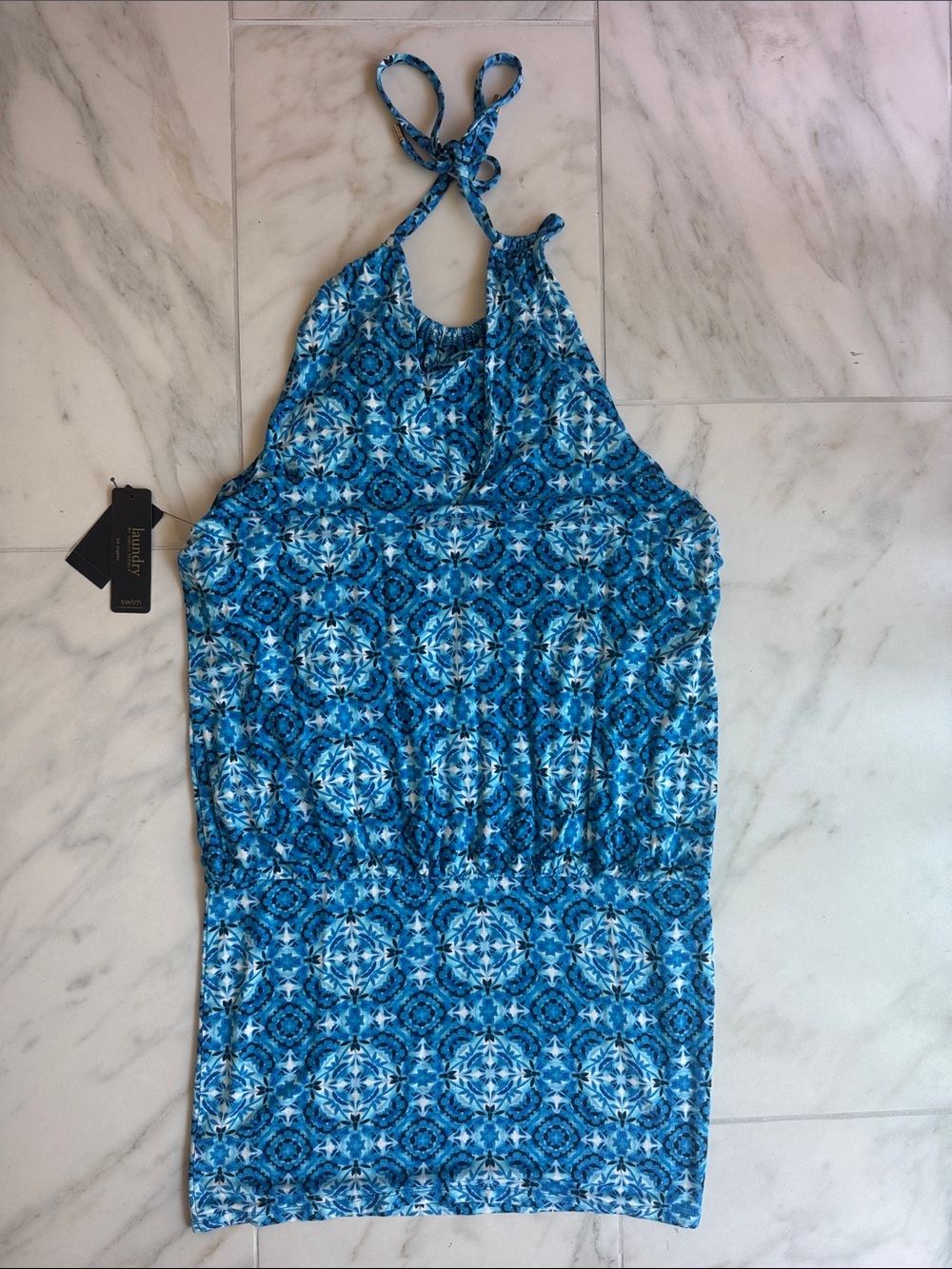 Laundry by Shelli Segal banded hem printed dress /coverup small NWT! - Picture 2 of 3